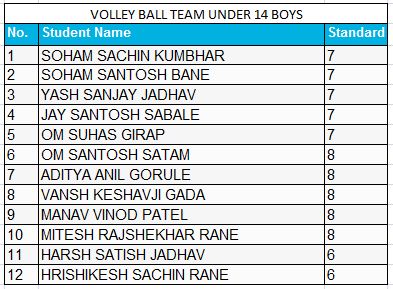 Volleyball-Boys under 14